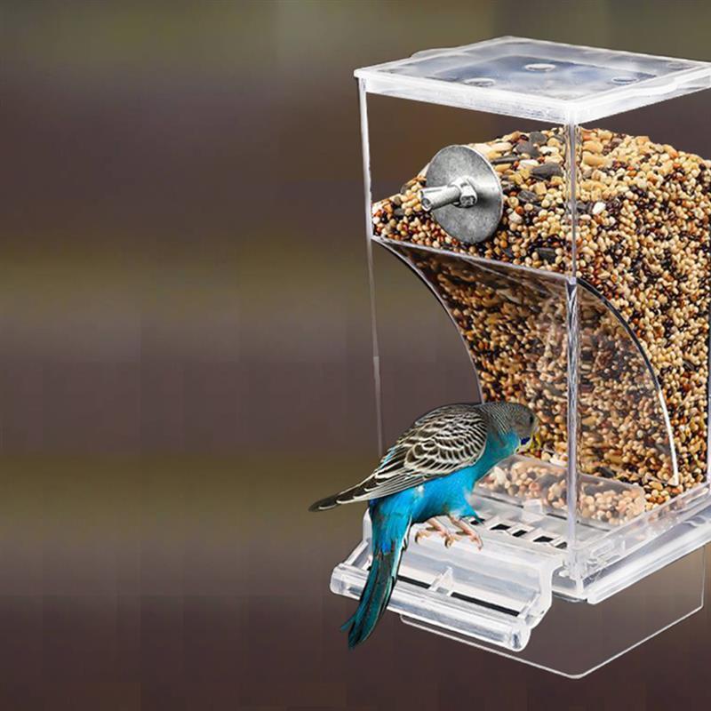 No Mess Bowl Auto Cage Bird Feeder Cup Automatic Parrot Canary Small C