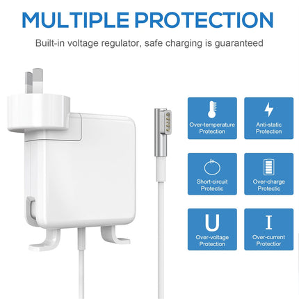 MagSafe 1/2 Power Adapter Charger 60W / 85W For MacBook & MacBook Pro Replacement Laptop Charger Safe Fast Charging Durable Cable Wall Plug