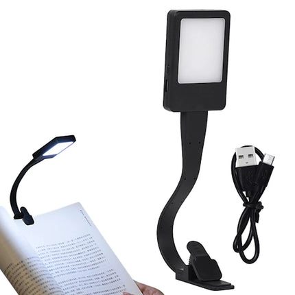 LED Book Reading Light Lamp USB Rechargeable Flexible Clip On Bed Desk Table