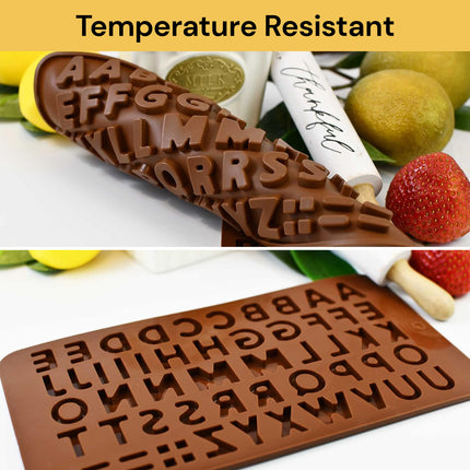 Silicone Alphabet Letter Chocolate Molds | Safe & Healthy