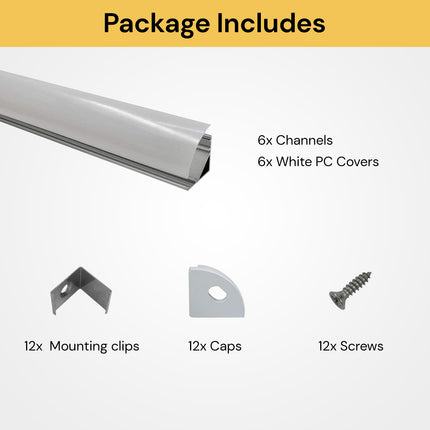 6PCs Aluminium Channel Holders