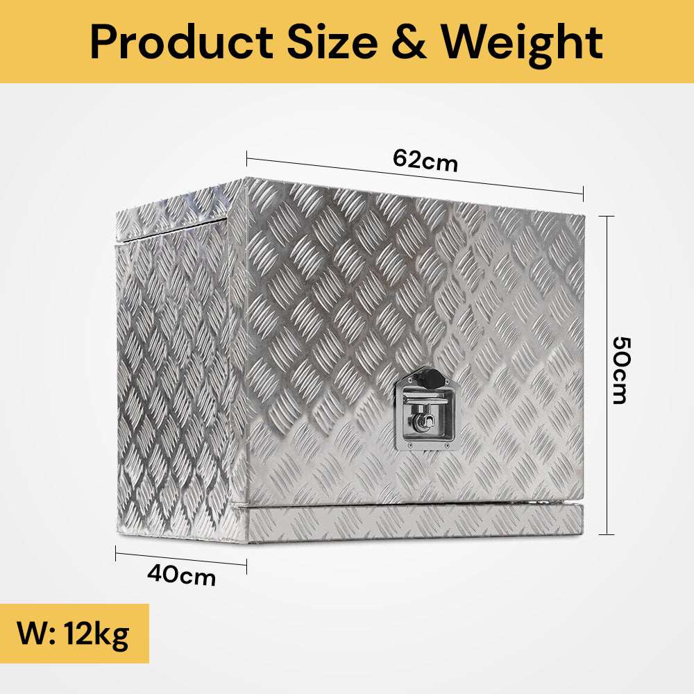 Utility Box Silver Aluminium Toolbox - Silver - Durable Storage Solution