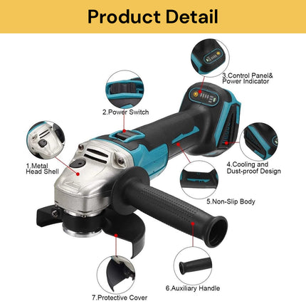 Brushless Cordless Electric Angle Grinder