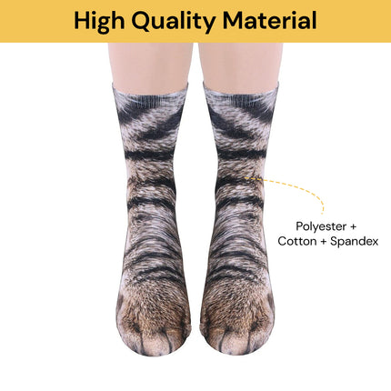 Pair Of Animal Paw Feet Socks