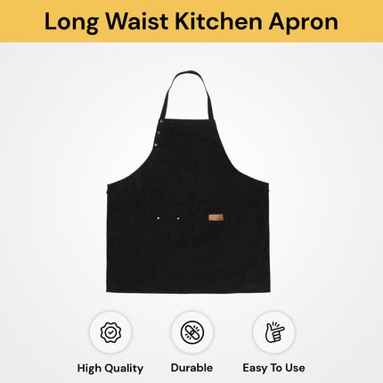 Unisex Long Waist Kitchen Apron