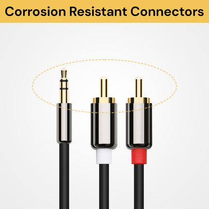 3.5 mm to 2 RCA AUX Audio Cable