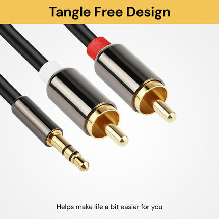 3.5 mm to 2 RCA AUX Audio Cable