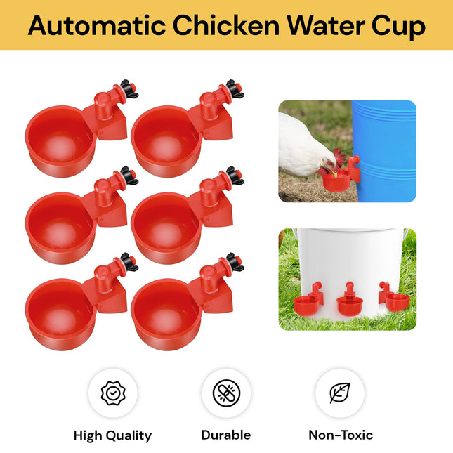 6PCs Automatic Chicken Water Cup