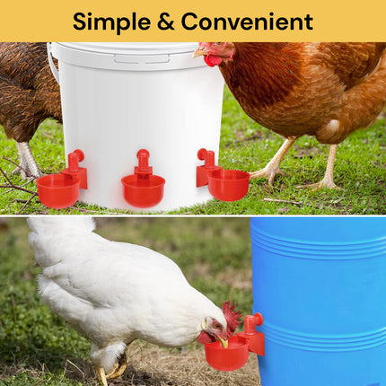 6PCs Automatic Chicken Water Cup
