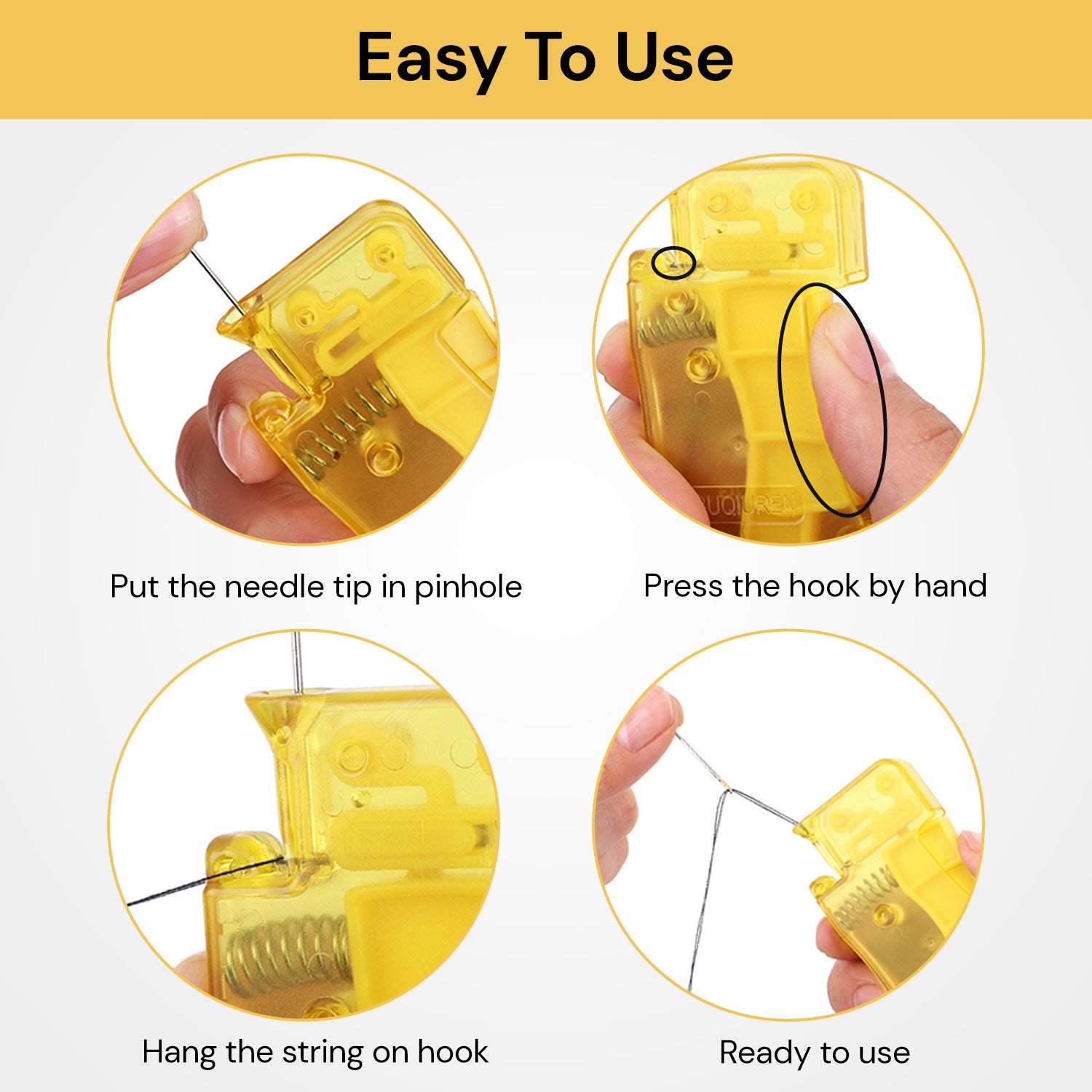 Automatic Needle Threader Hand Sewing Needle