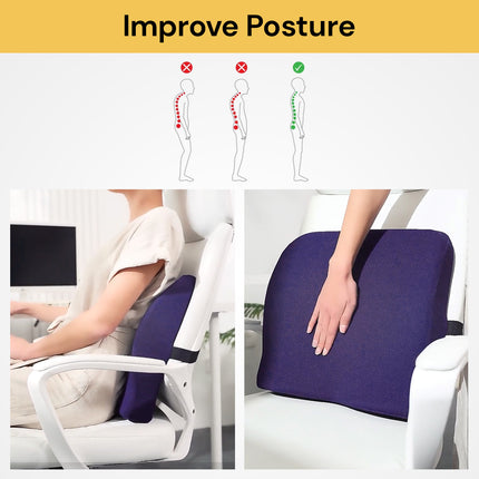 Memory Foam Back Support Cushion