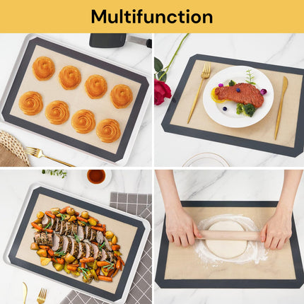 2PCs Silicone Baking Mats