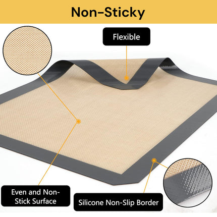 2PCs Silicone Baking Mats