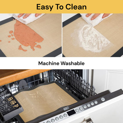 2PCs Silicone Baking Mats