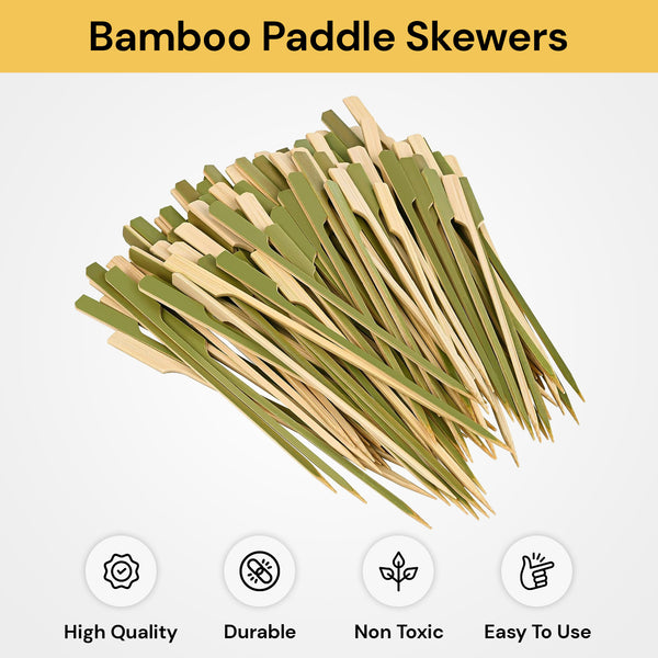 100PCs Bamboo Paddle Skewers