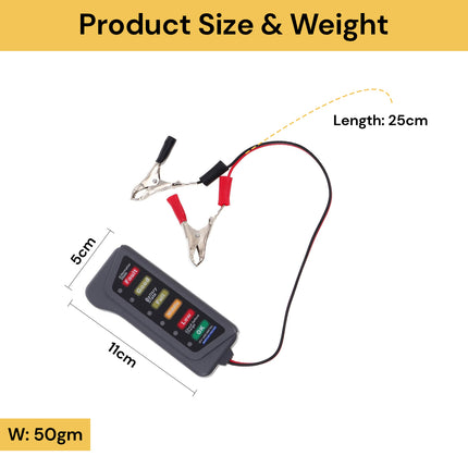 12V Digital Battery Alternator Tester