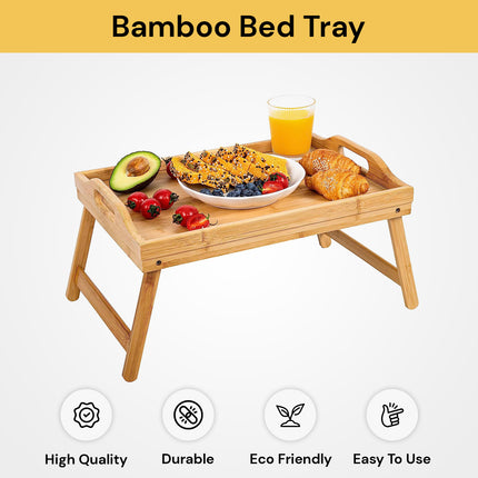 Kitchen Natural Bamboo Bed Tray