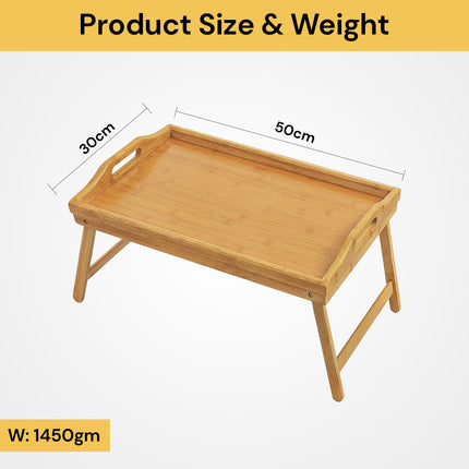 Kitchen Natural Bamboo Bed Tray