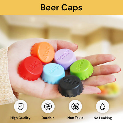 6Pcs Silicone Beer Caps BeerSavers01