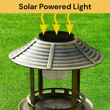 Solar Power Bird Bath Feeder