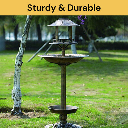 Solar Power Bird Bath Feeder