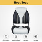 Folding Boat Seat - Black -White - Compact and Comfortable