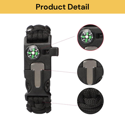 5 In 1 Multifuntional Paracord Survival Bracelet