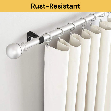 3PCs Adjustable Curtain Rod Wall Bracket Hooks