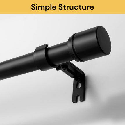 3PCs Adjustable Curtain Rod Wall Bracket Hooks