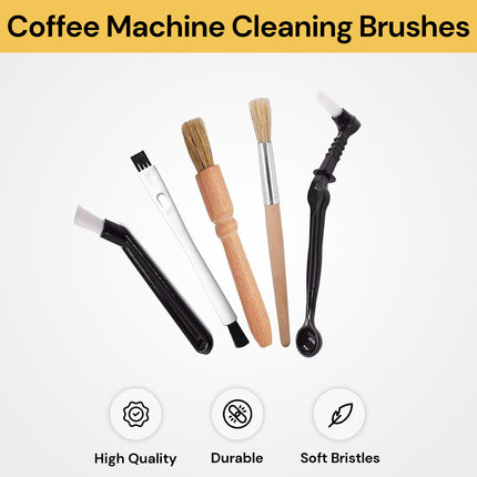 5PCs Coffee Machine Cleaning Brushes