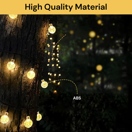 100LEDs Solar Powered Bubble String Lights