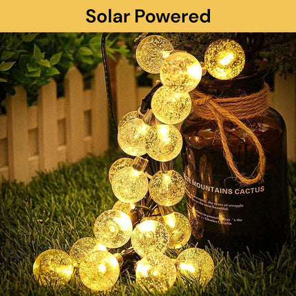 100LEDs Solar Powered Bubble String Lights