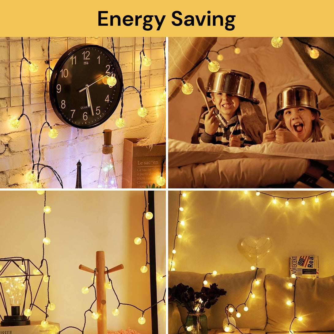 100LEDs Solar Powered Bubble String Lights