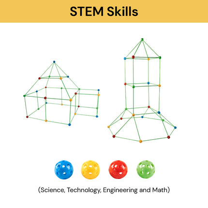88PCs Fort Building Kit For Kids