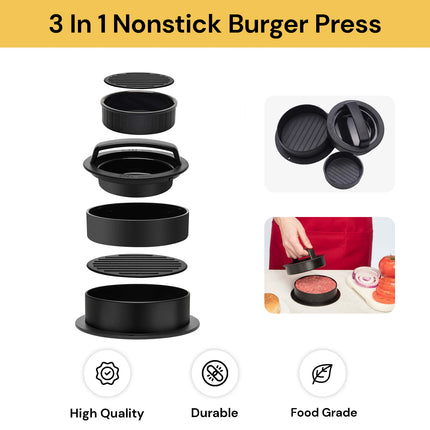 3 In 1 Nonstick Burger Press