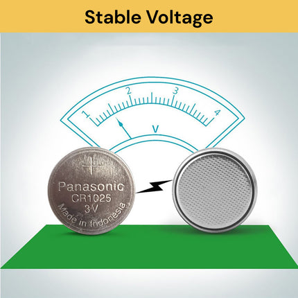 5PCs CR1025 Panasonic Coin Batteries