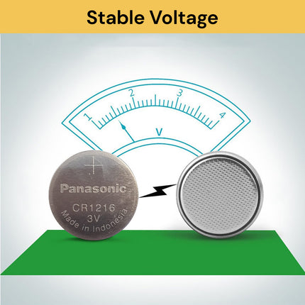 5PCs CR1216 Panasonic Coin Batteries