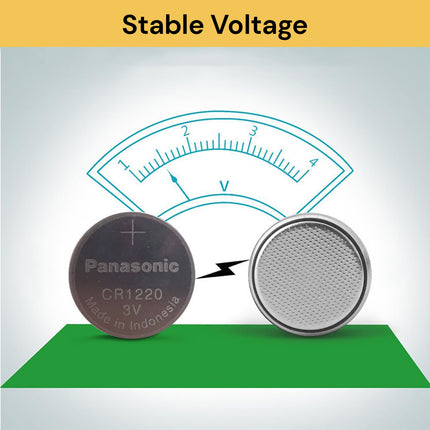 5PCs CR1220 Panasonic Coin Batteries