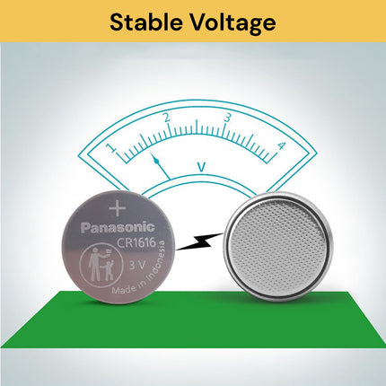 5PCs CR1616 Panasonic Coin Batteries