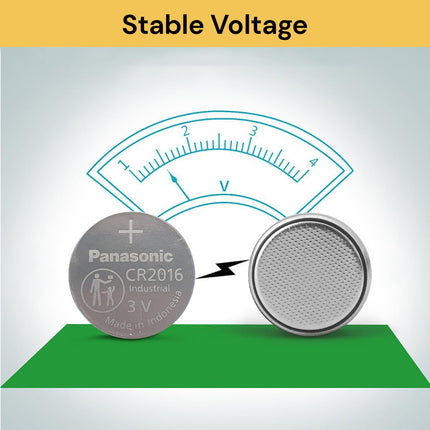 5PCs CR2016 Panasonic Coin Batteries