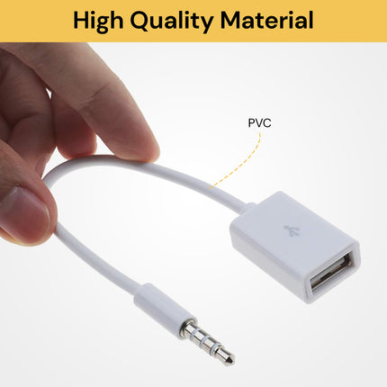 AUX Jack Male To USB 2.0 Female Cable