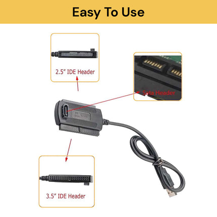 SATA/PATA/IDE To USB 2.0 Converter Cable Adapter