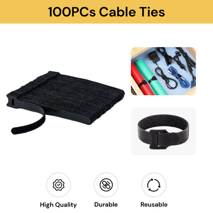 100PCs Reusable Cable Ties