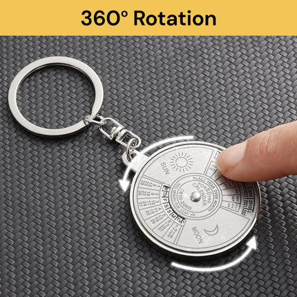 50 Years Perpetual Calendar Keyring - Portable, Stylish Design