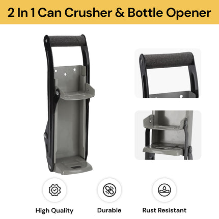 2 In 1 Can Crusher And Bottle Opener