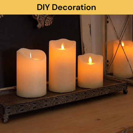 3PCs LED Flameless Candles