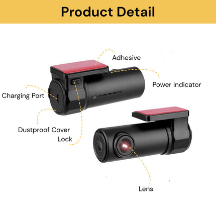 HD 1080P WiFi Car DVR Camcorder