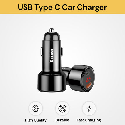 USB Type C Car Charger