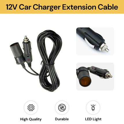 12V Car Charger Extension Cable