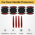 8pcs Car Door Handle Protectors - RED- YELLOW - Scratch-Resistant